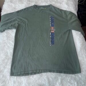 Vintage‎ Big Tan Sports Touchdown Football Olive Green T Shirt
